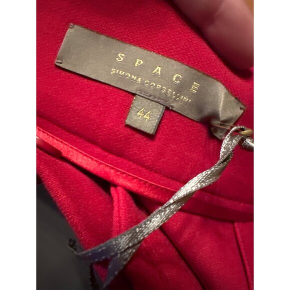 Space Simona Corsellini Womens Red Slim Fit Tapered Leg Pants Size UK 44 Italy - Picture 8 of 16